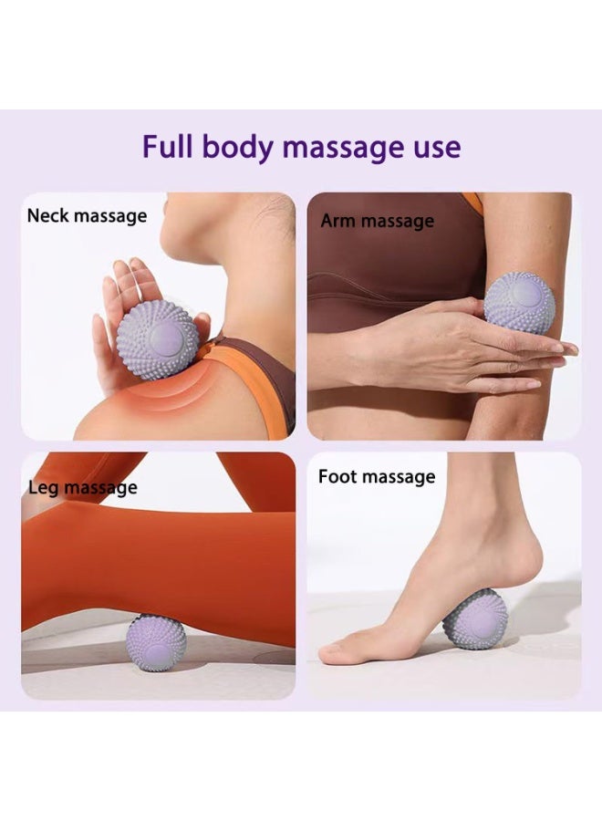 1Pcs 6.5cm Massage Balls for Myofascial Release Trigger Point Therapy, Lacrosse Massage Balls with 3D Points Magnetic Therapy Suitable for Back, Neck, Shoulders (Purple) - Image 5